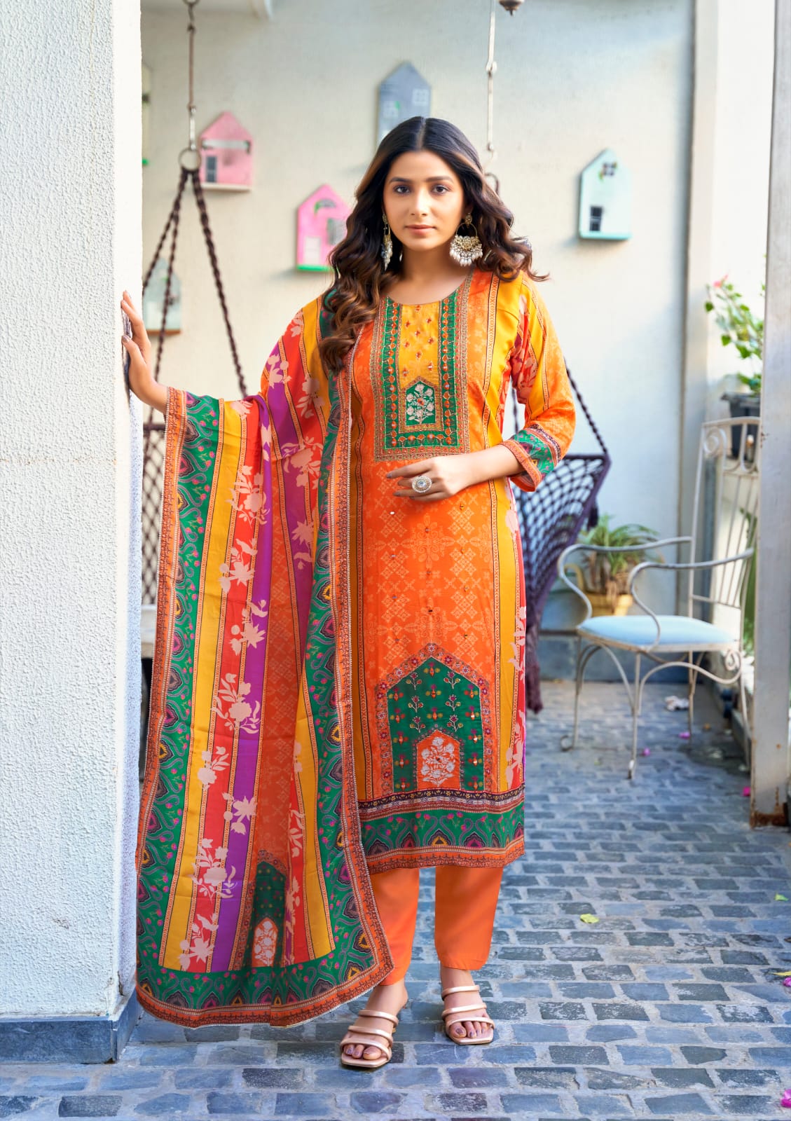 Mahira By Ossm Viscose Muslin Printed Readymade Suits Wholesale Online